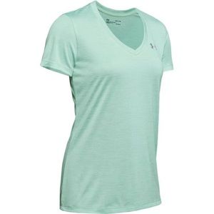 UNDER ARMOUR WOMENS SMALL  TECH V NECK MINT GREEN